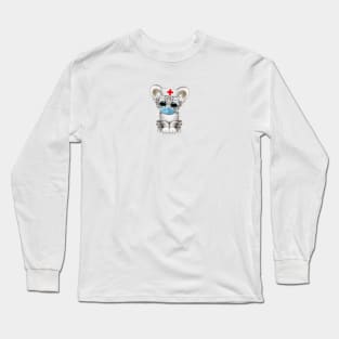 Cute White Tiger Cub Nurse Long Sleeve T-Shirt